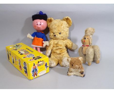 Boxed Pelham stick puppet 'Florence' from Magic Roundabout, together with a vintage soft toy poodle height 25cm, koala and a 