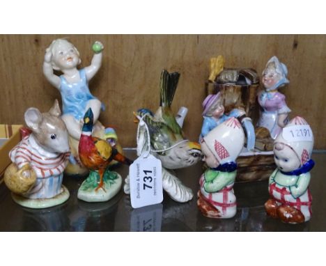 A Royal Worcester child, a novelty cruet etc