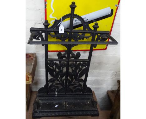 A cast-iron stick stand