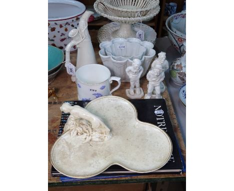 Victorian jelly moulds, Royal Worcester figures etc