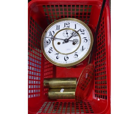 A Gustav Becker regulator wall clock movement, complete 