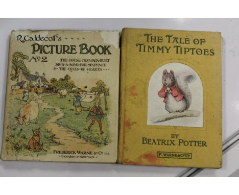 BEATRIX POTTER "The Tale of Timmy Tiptoes", R. CALDECOTT "R. Caldecott's Picture Book" Nos. 1 & 2, SIR WALTER SCOTT "The Wave