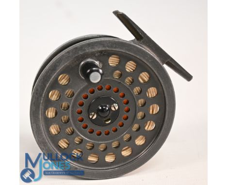 Orvis Battenkill Mk III alloy trout fly reel, 3 ¼" ventilated spool, 2 screw latch, black handle, rear tensioner, constant ch