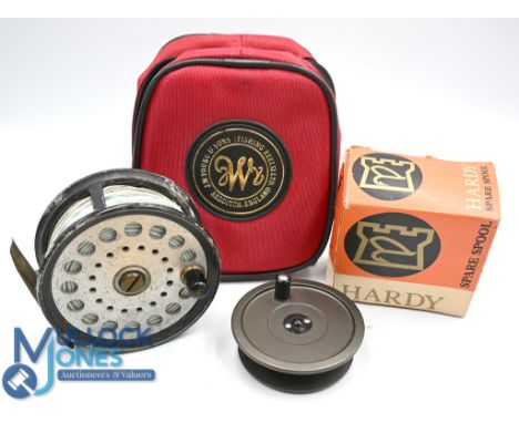 C Farlow &amp; Co Ltd - The BWP fly reel, 4 ¼" diameter, New Zealand patent 73416, graduated brake lever to backplate, brass 