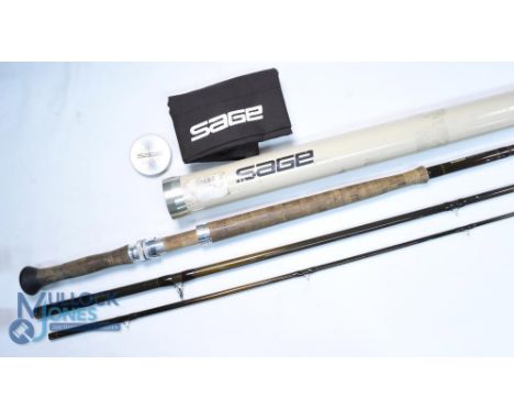 Sage USA Graphite GFL salmon fly rod No 10160-3, 16ft 11 1/8 oz, 3pc line 10# 24" handle with alloy uplocking reel seat, line