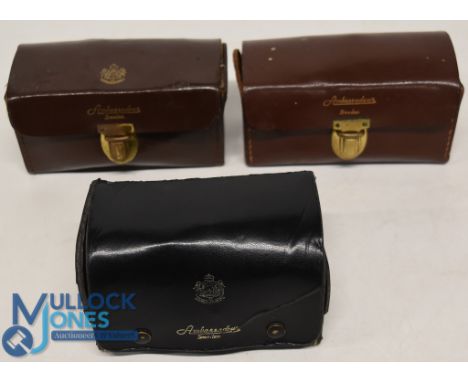 3x Abu Ambassadeur vintage multiplier reels: a 6000 with white handle, star drag, level wind, retains most original finish, h