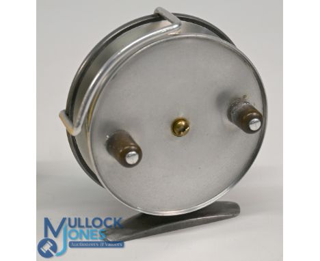 Hardy The Triumph 3 ¼" light alloy trotting reel, RHW with alloy line guide, twin black handles, correct integral alloy foot 