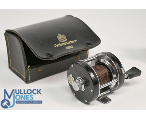 Abu Ambassadeur 5000C multiplier reel 730.302 counter balanced handle, spindle tensioner, good free spool, original case with
