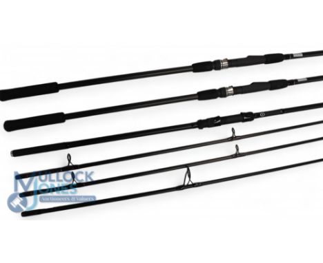 A collection of 3 carp rods, as follows: 2x Dutch Carp "The Beast" 673520 carbon carp rod, 12ft 2pc, composite grips, uplocki