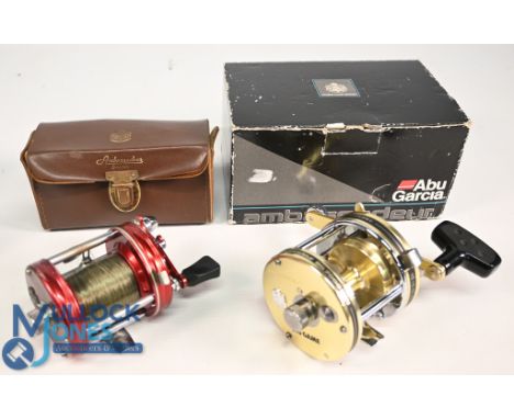 Abu Ambassadeur 6000 multiplier No 060600, counter balanced handle, spindle tensioner, good free spool in a case, runs very w