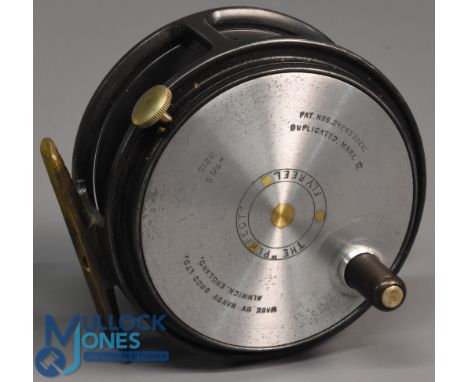 Hardy Special Perfect 3 ¼" Dup Mk II alloy fly reel ribbed brass foot, rim tensioner, factory bright finish winding plate, da