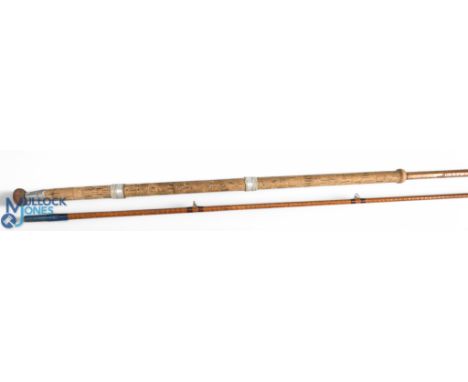 B Jones &amp; Son London Richard Walker S/U Mk IV split cane rod, 10ft 2pc, 28" onion handle with alloy sliding reel fittings