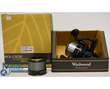 Wychwood Solace Compact Big Pi 55 FS fixed spool reel with spare spool, good bail, free spool, spool tensioner, in correct bo