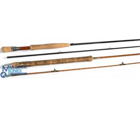 Wychwood Long Line carbon trout fly rod, 9ft 6" 2pc, line 7/8#, alloy uplocking reel set with wood insert and fighting butt, 