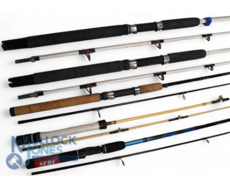 Pair of Caperlam Game Voyage 100, 6' 2 piece sea fishing boat rods, 30 lb TC, lined guides, 2 piece screw ferrules, Duplon ha