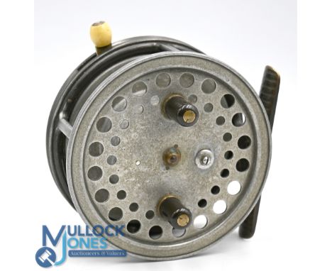 Scarce Hardy Bros 4" Super Silex casting reel - 1929 model stamped internally 'RMS' (Robert Marshall Scott 1916-1967) with ni