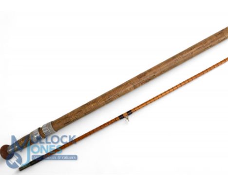 B James &amp; Son Richard Walker Mk IV Avon split cane carp/pike rod – 10ft 2pc, 24" mushroom handle, lined butt ring, looks 