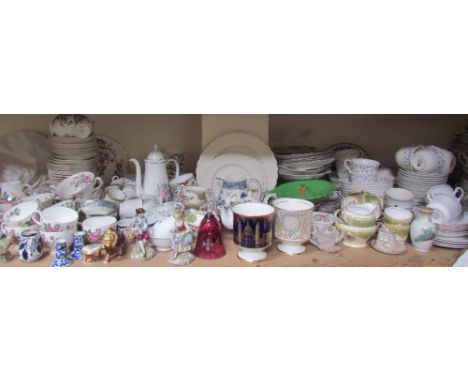 A Wedgwood Windrush pattern part tea service together with a blue and white part dinner set, other part tea sets, Susie coppe