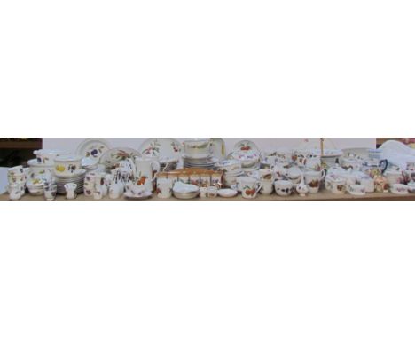 An Extensive Royal Worcester Evesham pattern part tea and dinner service together with assorted pottery