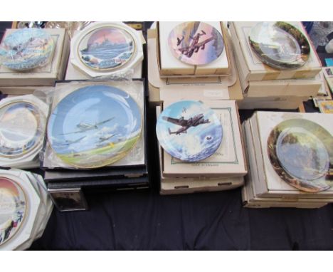 A collection of Coalport, Royal Worcester and other collectors plates of aircraft, boats etc