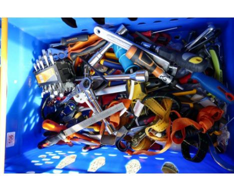 A collection of mainly unused hand tools including screwdrivers, spanners, pliers, etc (1 tray) 