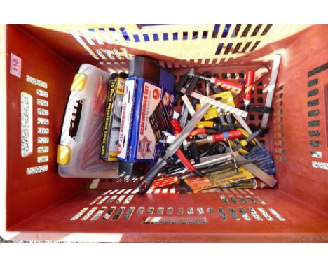 A collection of mainly unused hand tools including screwdrivers, spanners, pliers, etc (1 tray) 