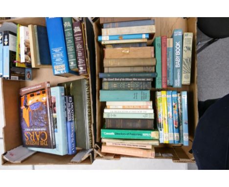 A collection of vintage hard back books with themes of Children's Stories, Reference and similar(2 trays) 