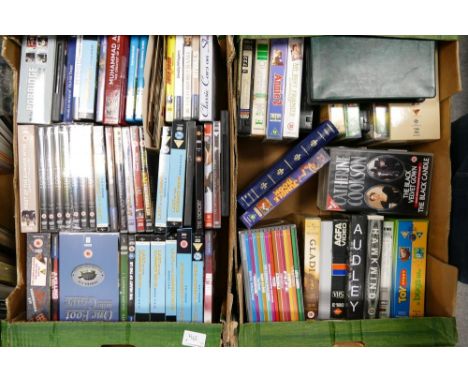 A large collection of Vintage TV theme videos &amp; DVDS(2 trays) 