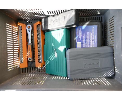 A collection of mainly unused hand tools including screwdrivers, spanners, pliers, etc (1 tray) 