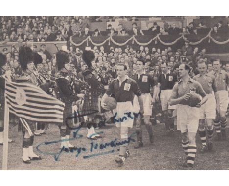 GB - REST OF WORLD 1947   Mounted magazine picture showing the two teams taking the field at Hampden Park, Great Britain v Re