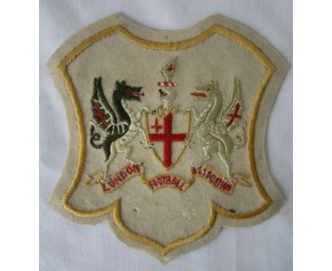 GEORGE SHIPLEY 1912-13   London FA shirt badge worn by George Shipley 1912-13 when playing for the London Football Associatio