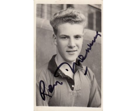 RON FLOWERS AUTOGRAPH      A 5.5" X 3.5" black & white press portrait photo signed by the Wolves and England player. Paper re