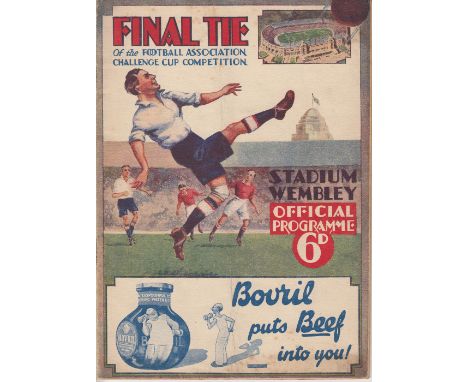 1932 FA CUP FINAL   Official programme for Arsenal v Newcastle United. No writing or creases. Some ageing.   Generally good