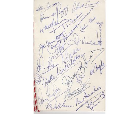 1957 FA CUP FINAL - MAN UTD      Magnificent signed Manchester United official menu  for the post match Celebration Dinner an