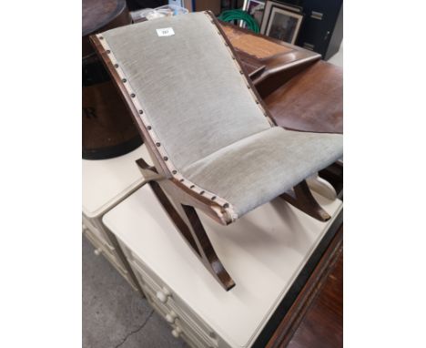 Vintage Stool with upholstery . 