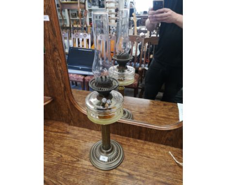 Victorian Oil lamp with shade . 