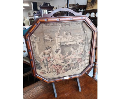 Late 20th century tapestry fire screen. 