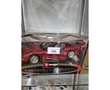 Boxed Burago Large scale model Chevrolet Corvette . 