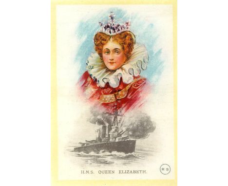 SINCLAIR R., Battleships &amp; Crests, complete, large silks, Iron Duke frayed to top edge, about G to VG, 4