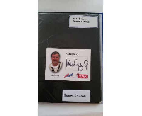 CRICKET, original press photos by England players, inc. two Gatting (with signed card), Athey (2), Boycott (2), Agnew (2), Ch