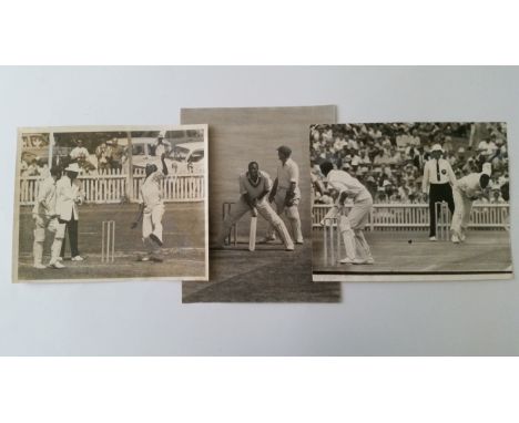 CRICKET, photographs, Wesley Winfield 'Wes' Hall. Barbados, Trinidad, Queensland &amp; West Indies 1955-1970. Three original 