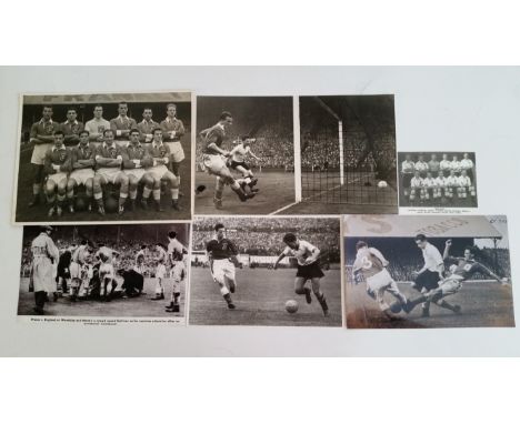 FOOTBALL, Welsh press photos, many 1950s, inc. teams, action, portraits; Wales, v England 1955, v Scotland 1952; training 195