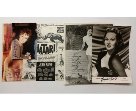 CINEMA, signed selection, inc. photos (4), Dustin Hoffman, Virginia Mayo, Julie Walters &amp; Mitzi Gaynor (8 x 10 and smalle
