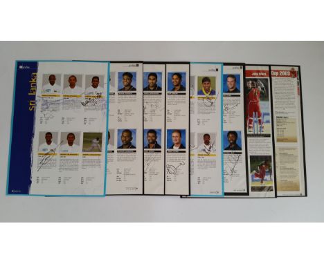 CRICKET, Sri Lanka and Zimbabwe autographs each to a photobiography or pen portrait including: Mahela Jayawardena, Jayasuriya