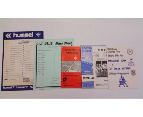 FOOTBALL, Tottenham Hotspur selection, 1970s &amp; 1980s, inc. H/A programmes, v Aberdeen 1973, Crewe 1975, Welling United, C