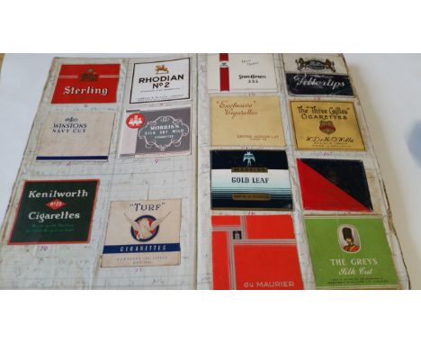 CIGARETTE PACKETS, selection of 248* clipped panels, mainly 20s, inc. Tree Castles, Embassy, Rhodian, Gold Leaf, Plane, Joy S