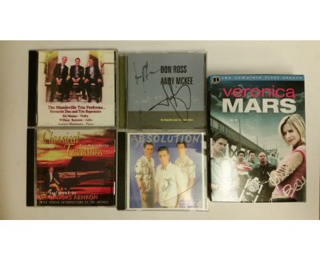 CDS, signed CD covers, inc. Cliff Richard, with vinyl record and CoA; Absolution, Jelvis, Phatfish, Samantha Jay, Stephen Lee