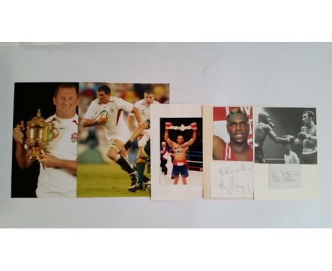 MIXED SPORTS, photos, inc. signed, Jim Watt, Audley Harrison, Alan Minter, Horace Notice, Herbie Hide; unsigned, Paul Carberr