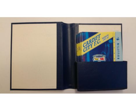 FOOTBALL, Cardiff City home programmes, 1991/2, inc. league (23), complete, with Crewe (cancelled) &amp; Aldershot (last seas