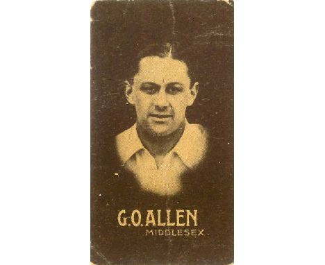 ALLEN, Cricketers (1932), Australian (17) &amp; English, steam roller backs, creased (7), P 2) to G, 35